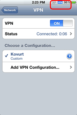 How Do I Use L2TP/IPSec On Kovurt On My iPhone or iPod Touch?